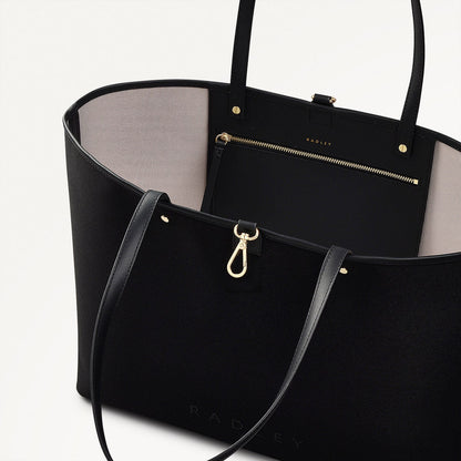 Radley London Black Large Open Top Tote Bag
