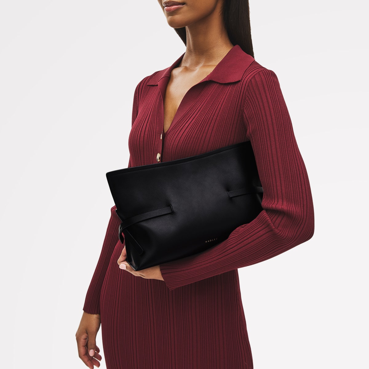 Radley London Black Medium Open Top Clutch Bag
