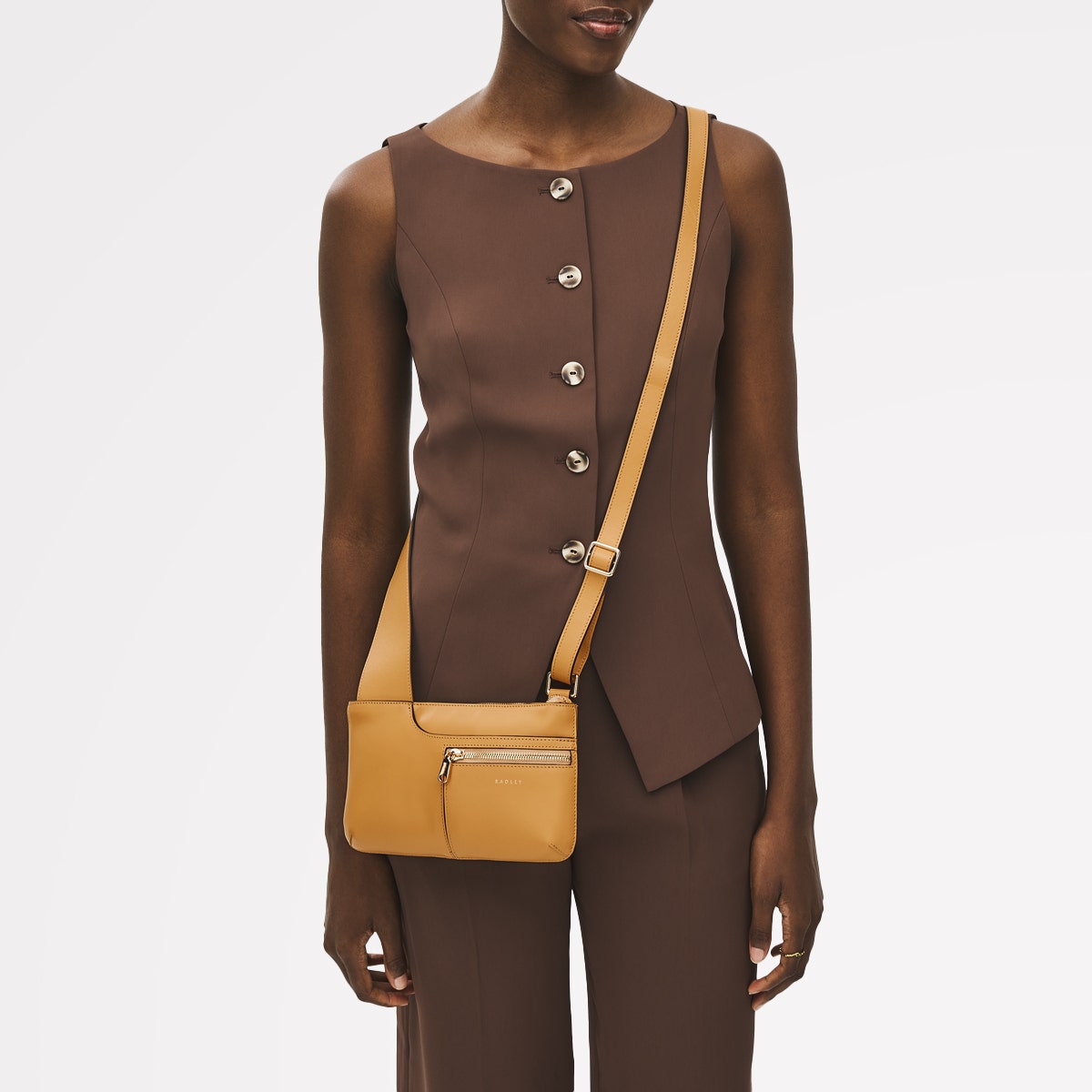 Radley London Pecan Mini Ziptop Cross Body Bag