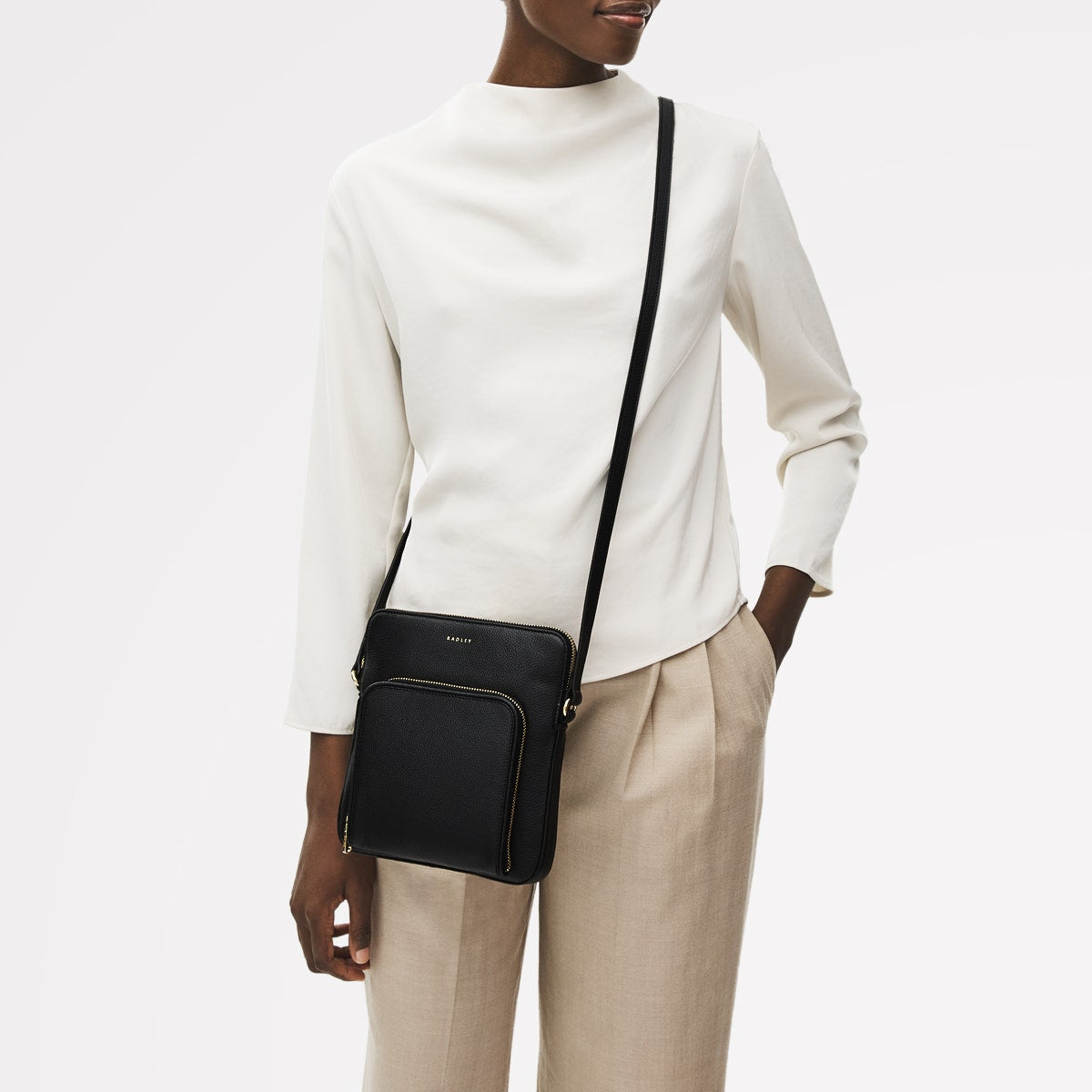 Radley London Black Medium Ziptop Cross Body Bag