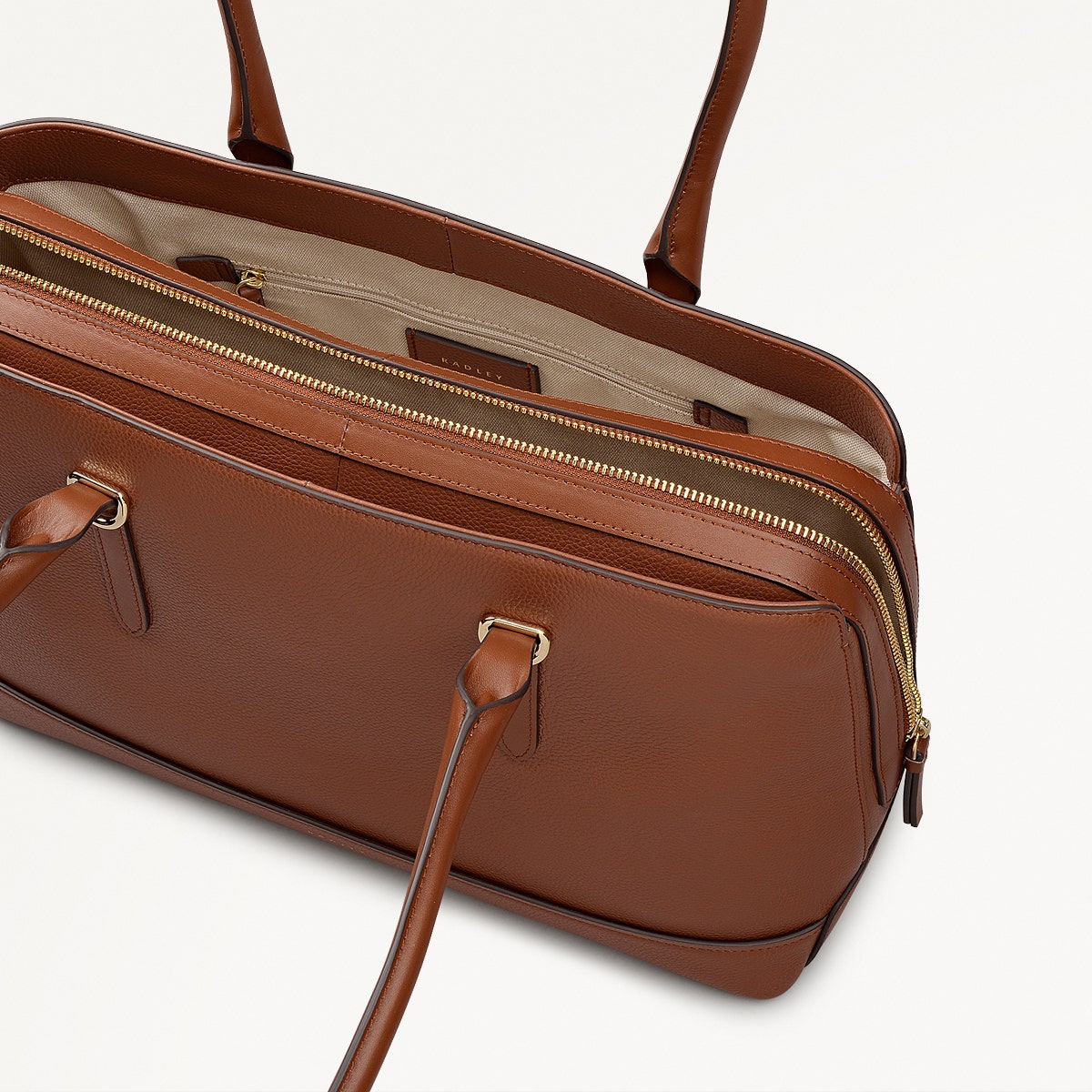 Radley London Indus Tan Medium Ziptop Shoulder Bag