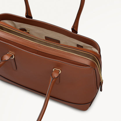 Radley London Indus Tan Medium Ziptop Shoulder Bag