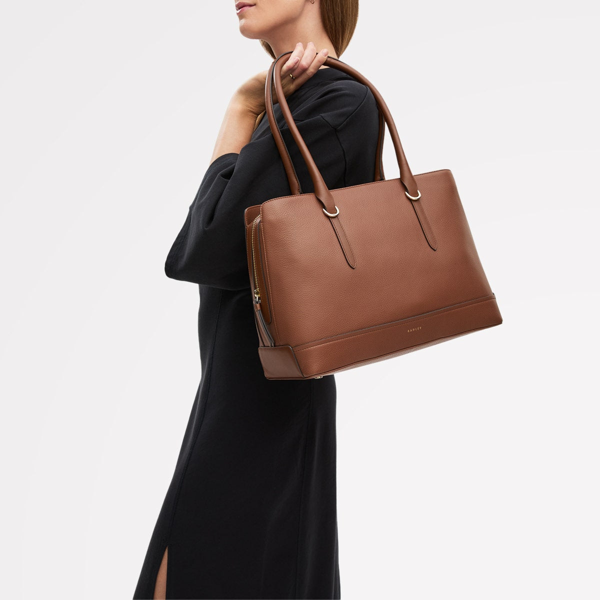 Radley London Indus Tan Medium Ziptop Shoulder Bag