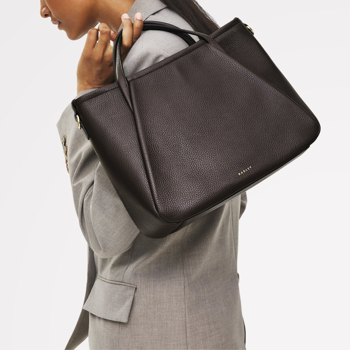 Radley London Dark Oak Medium Ziptop Grab Bag