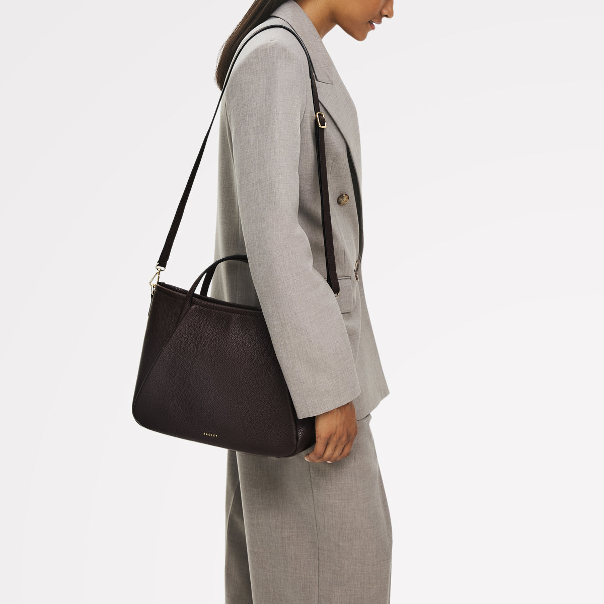 Radley London Dark Oak Medium Ziptop Grab Bag