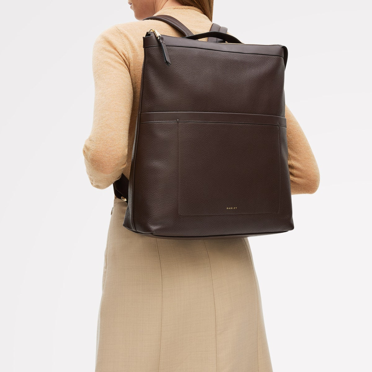 Radley London Dark Oak Large Ziptop Backpack