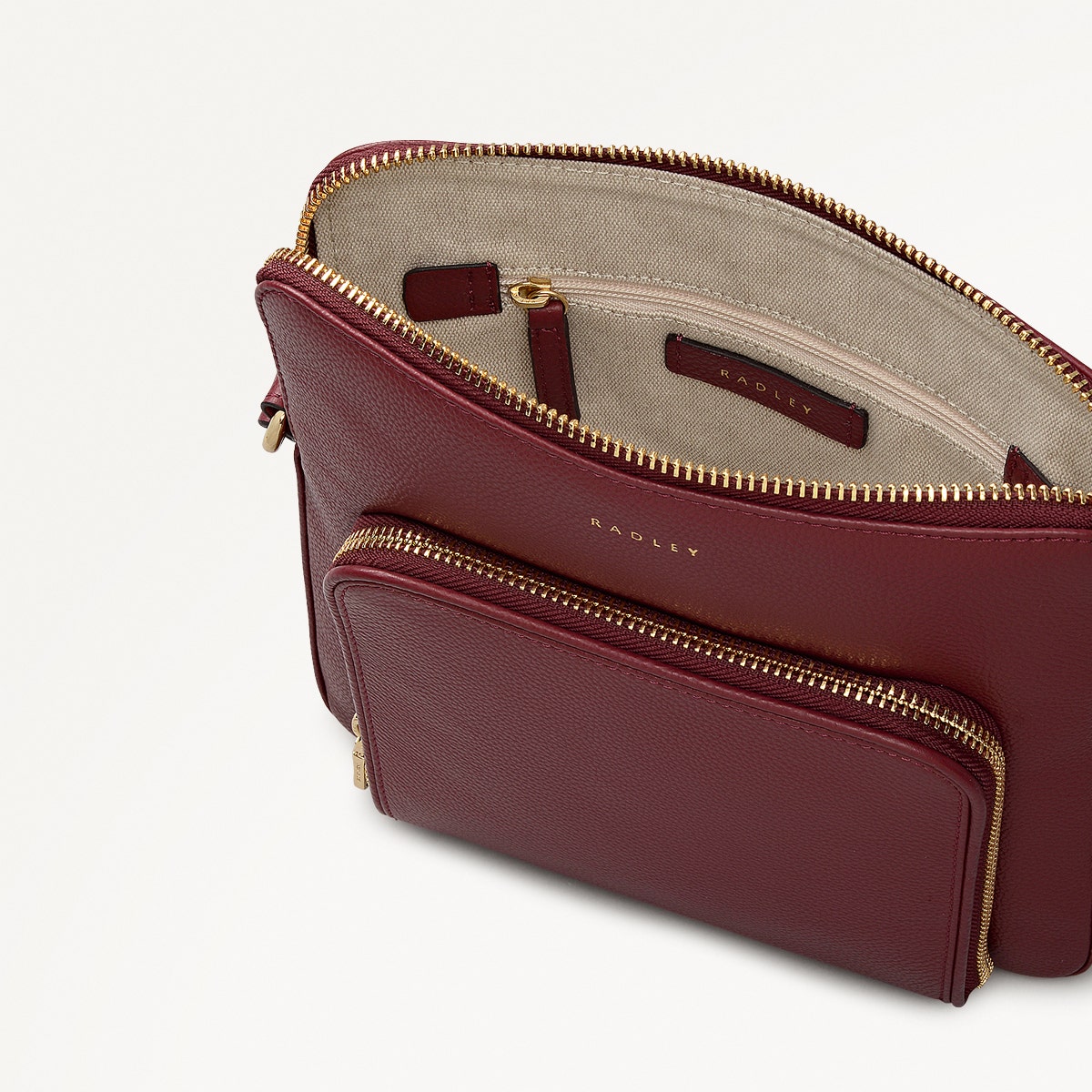 Radley London Merlot Medium Ziptop Cross Body Bag