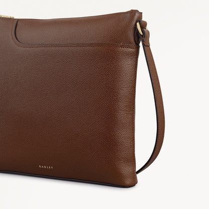 Radley London Chocolate Large Ziptop North-South Cross Body Bag
