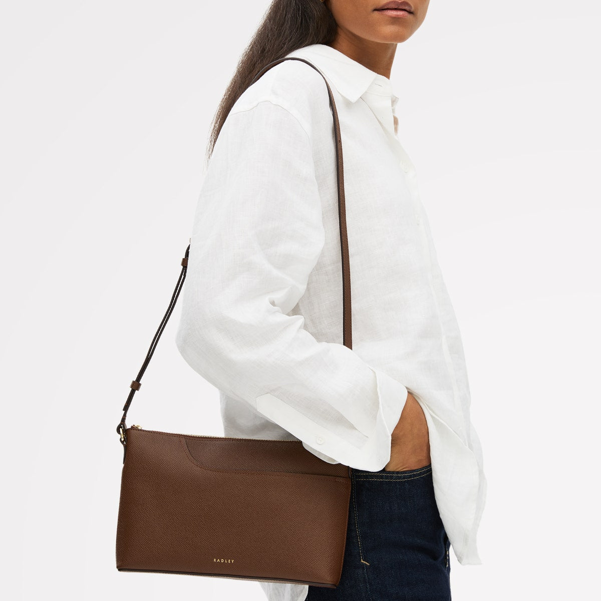Radley London Chocolate Medium Ziptop East-West Cross Body Bag