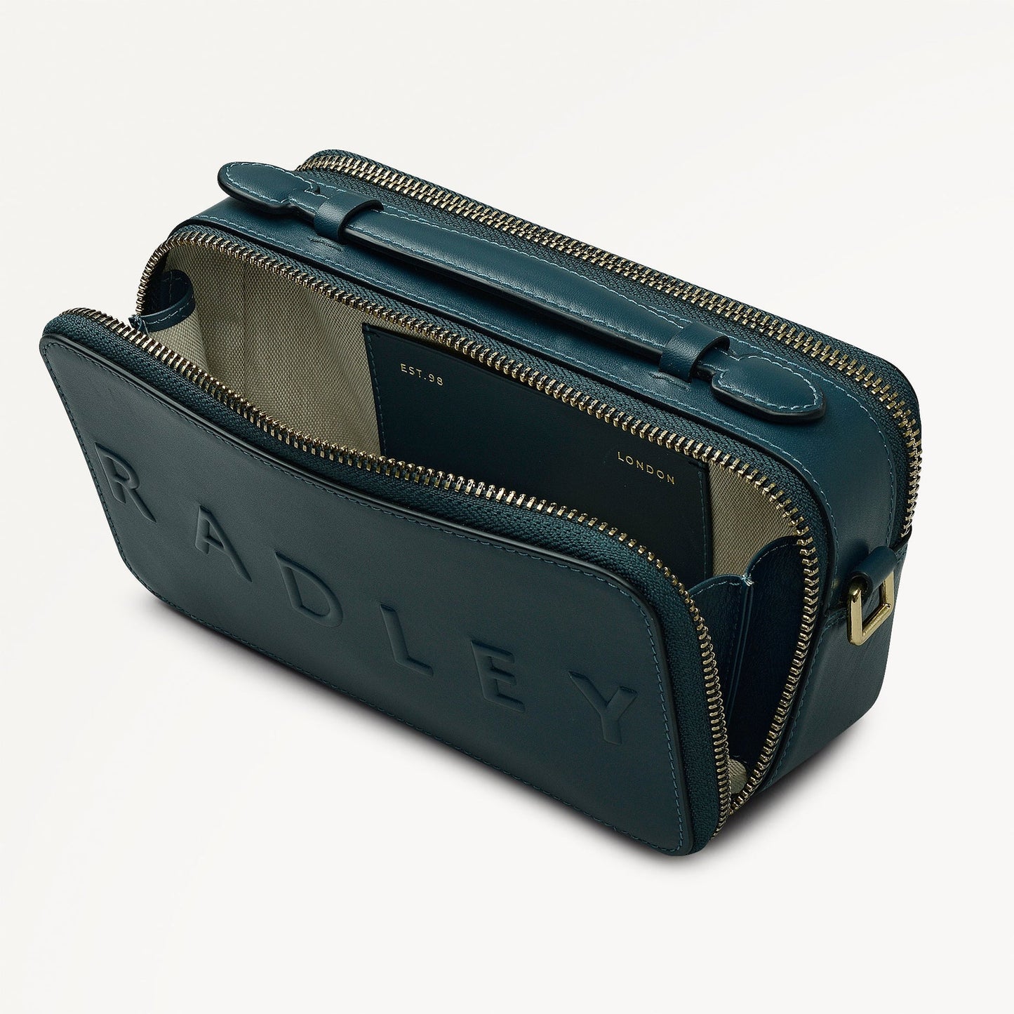 Radley London Teal Micro Zip Around Cross Body Bag