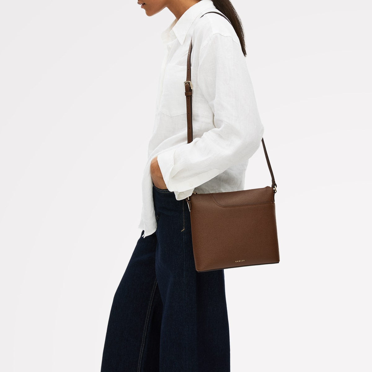 Radley London Chocolate Small Ziptop North-South Cross Body Bag
