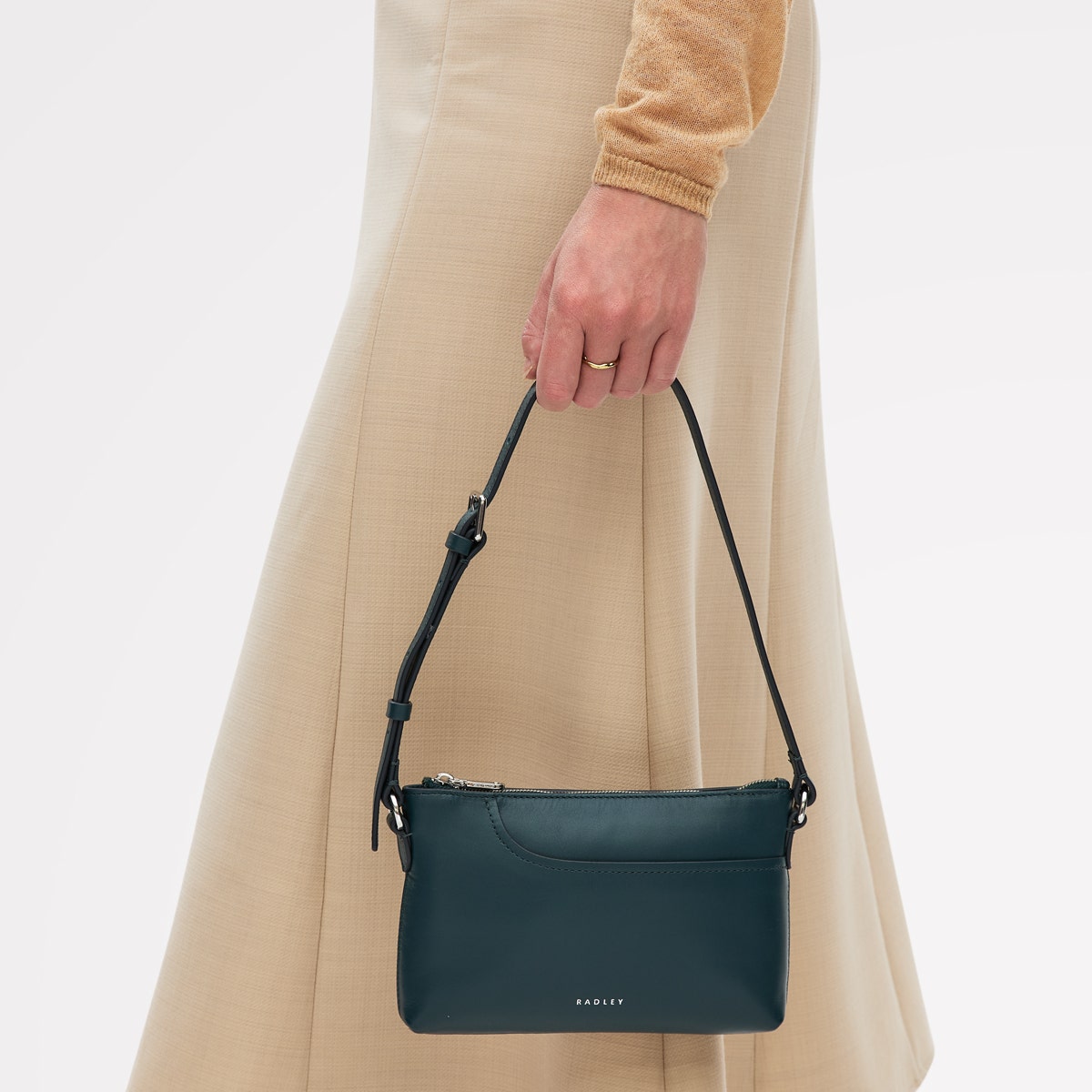 Radley London Teal Mini Ziptop East-West Shoulder Bag