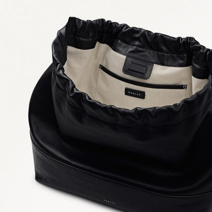 Radley London Black Large Drawstring Shoulder Bag