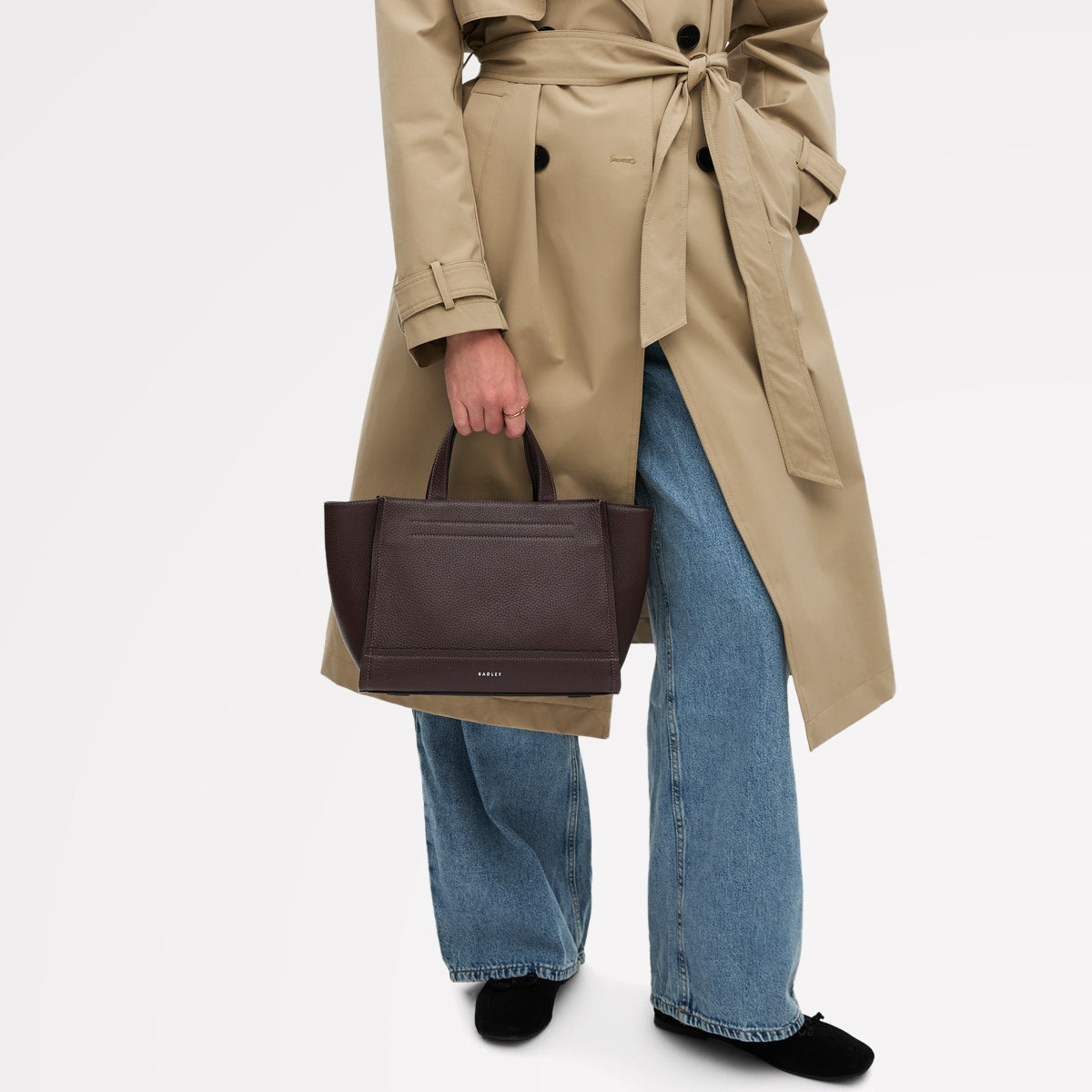 Radley London Dark Oak Medium Ziptop Grab Bag