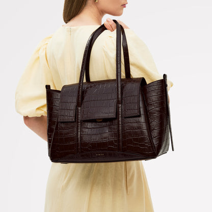 Radley London Dark Oak Medium Flapover Shoulder Bag