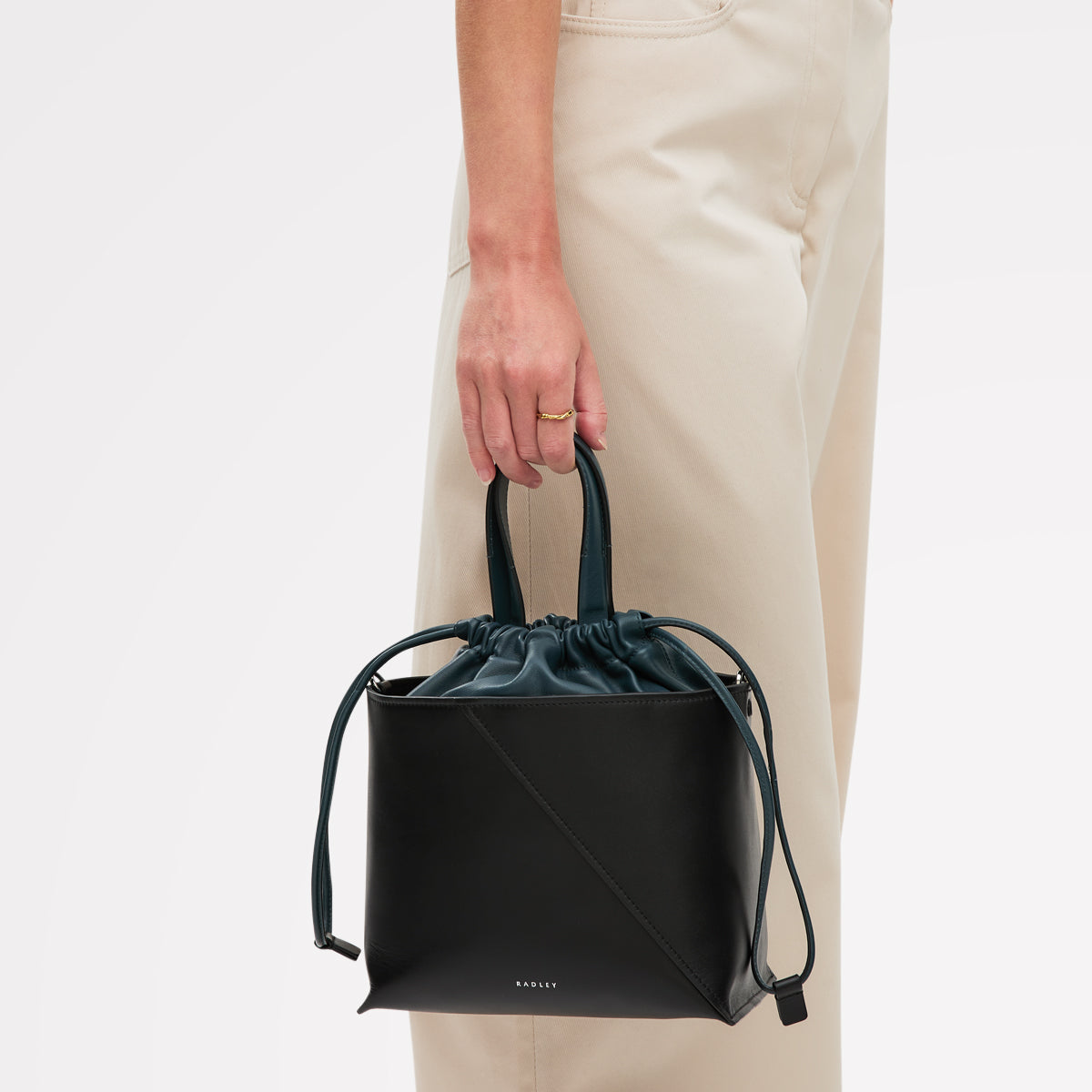 Radley London Black Small Drawstring Cross Body Bag