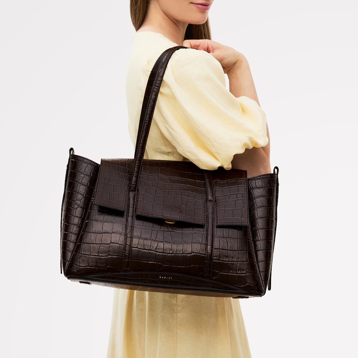 Radley London Dark Oak Large Flapover Shoulder Bag