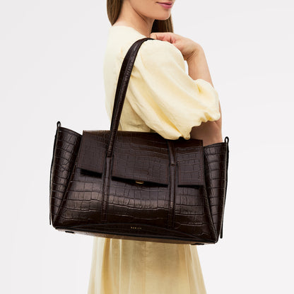 Radley London Dark Oak Large Flapover Shoulder Bag