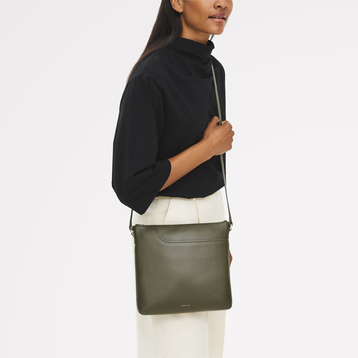 Radley London Pine Needle Large Ziptop North-South Cross Body Bag
