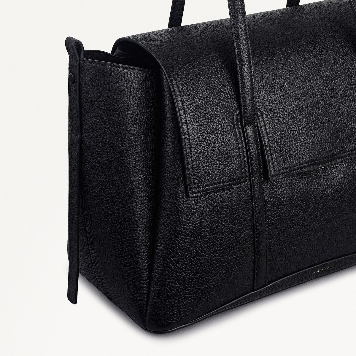 Radley London Black Large Flapover Shoulder Bag