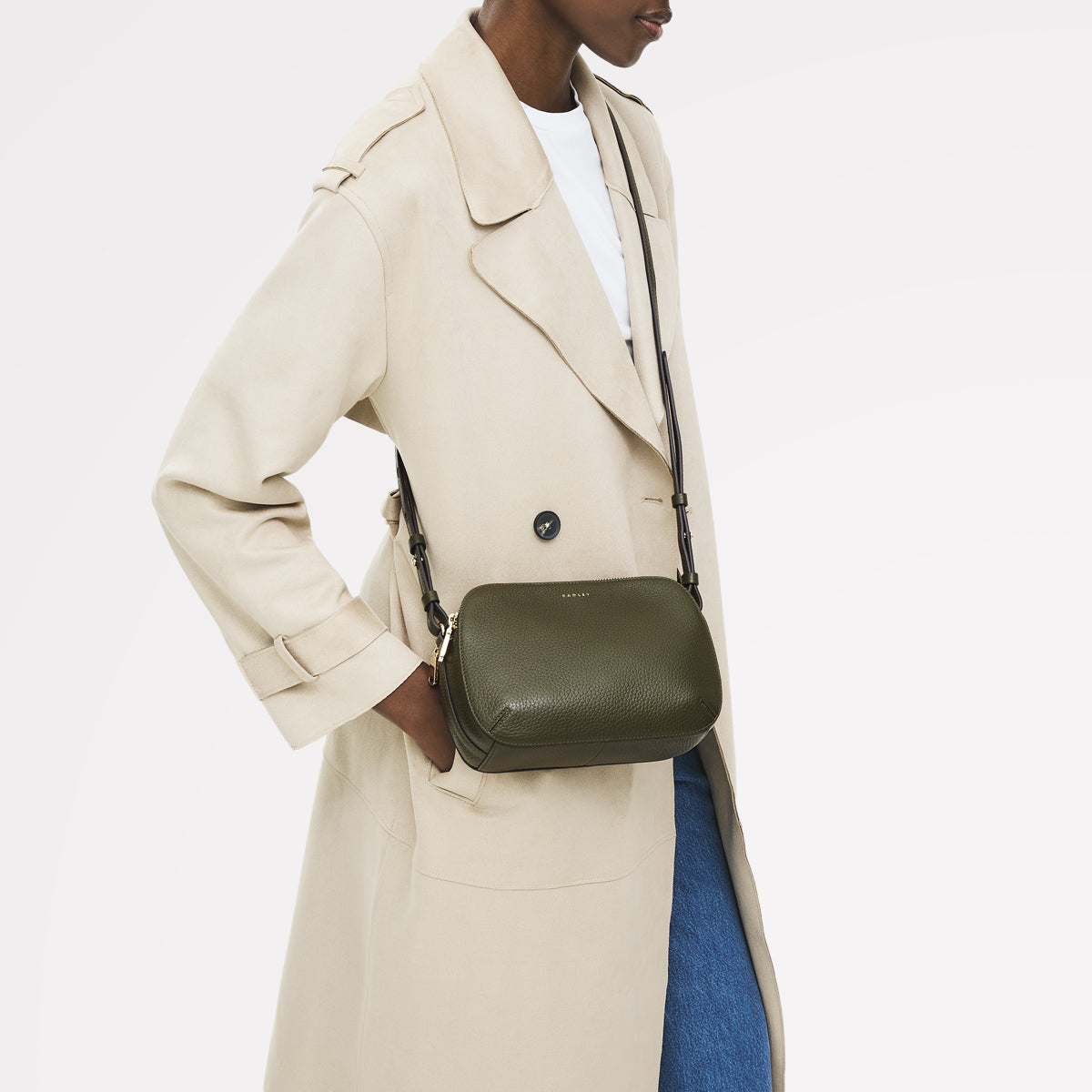 Radley London Pine Needle Medium Ziptop Cross Body Bag