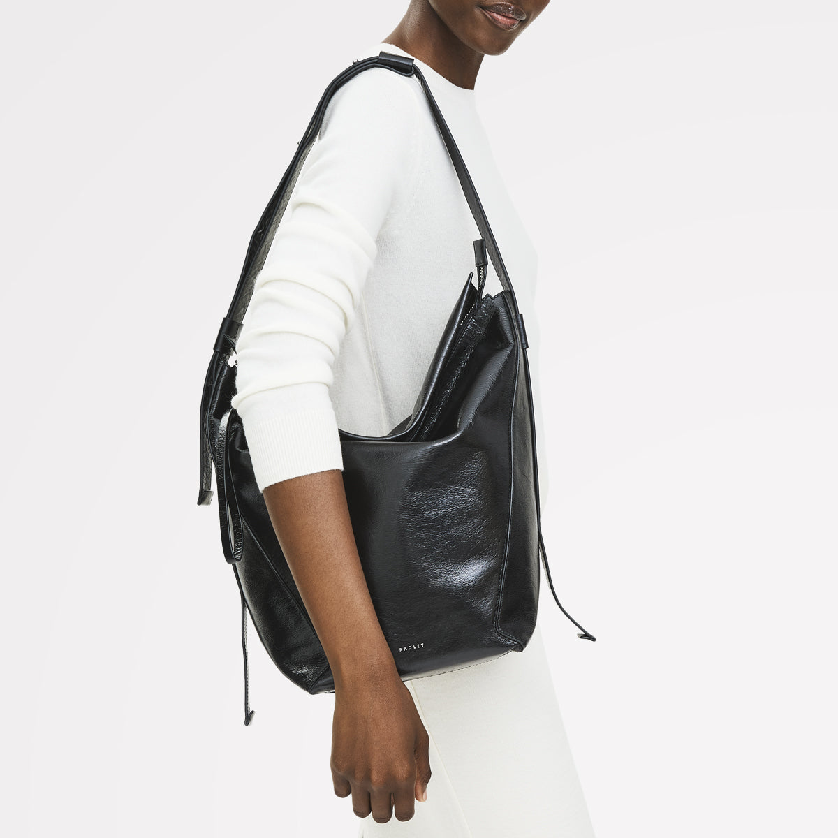 Radley London Black Large Ziptop Shoulder Bag