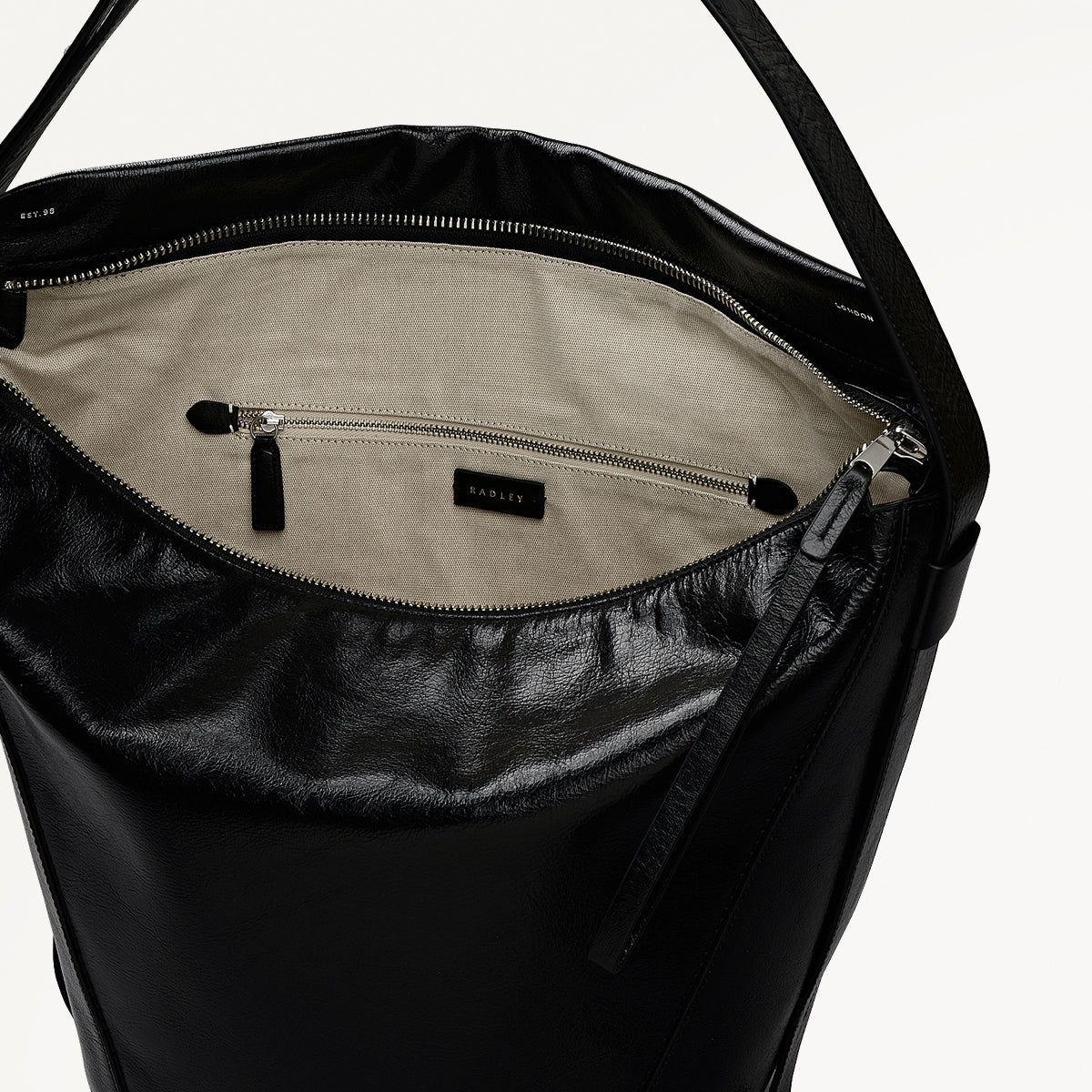 Radley London Black Large Ziptop Shoulder Bag