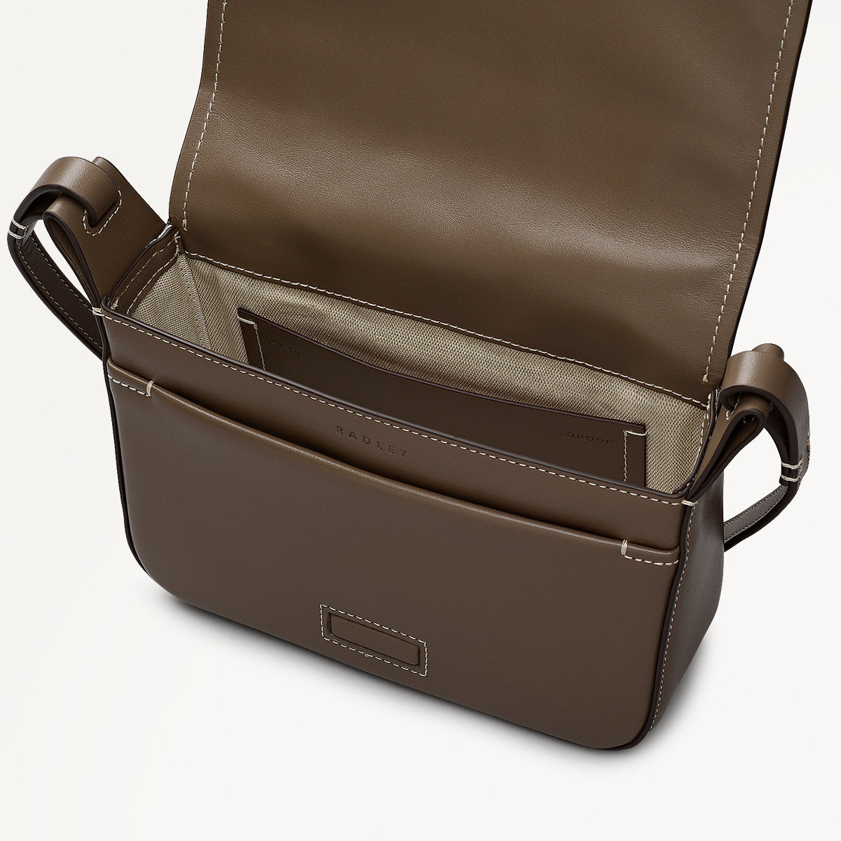 Radley London Coffee Small Flapover Cross Body Bag