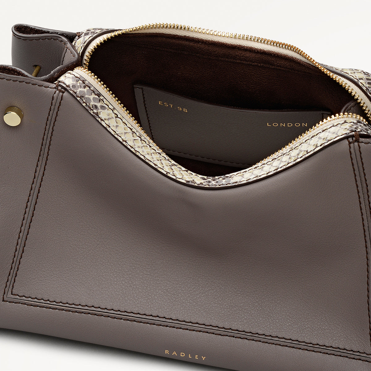 Radley London Coffee Medium Ziptop Shoulder Bag