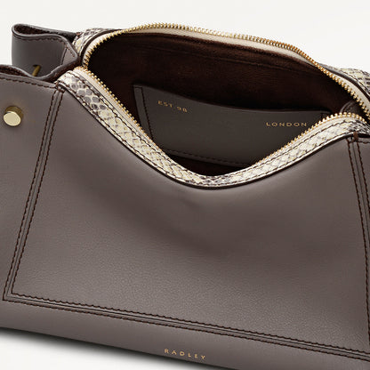 Radley London Coffee Medium Ziptop Shoulder Bag