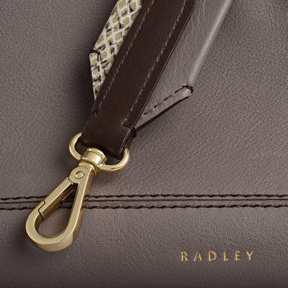 Radley London Coffee Medium Ziptop Shoulder Bag