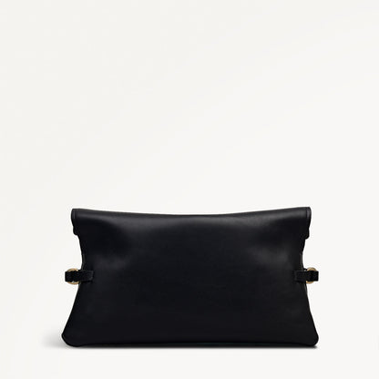 Radley London Black Large Flapover Clutch Bag