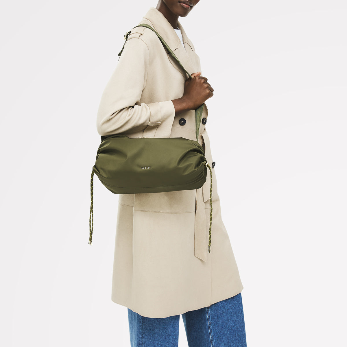 Radley London Khaki Medium Ziptop Cross Body Bag