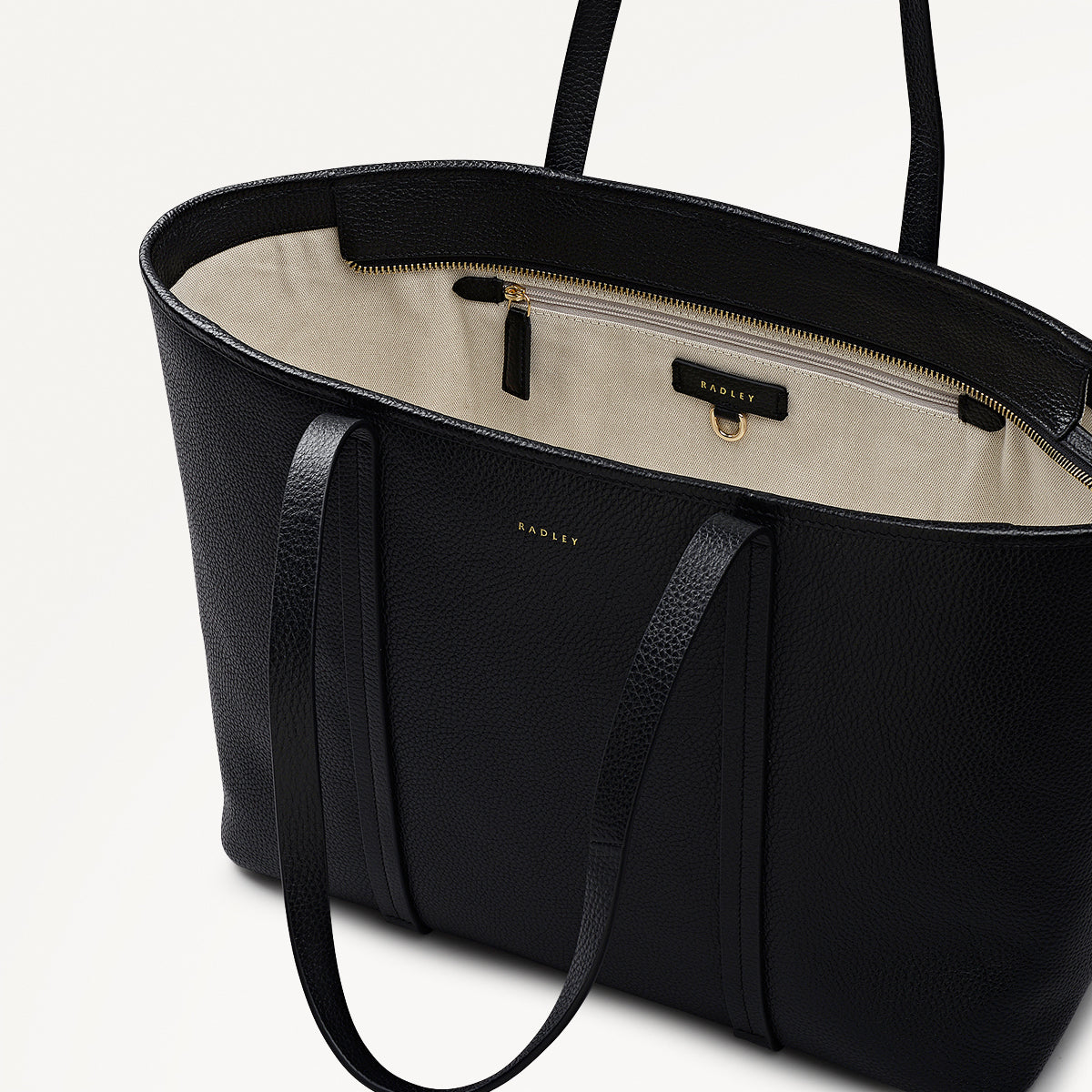 Radley London Black Large Ziptop Tote Bag