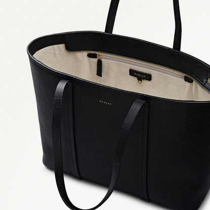 Radley London Black Large Ziptop Tote Bag