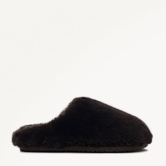 Radley London Chocolate Luxe Shearling Fluff Mule