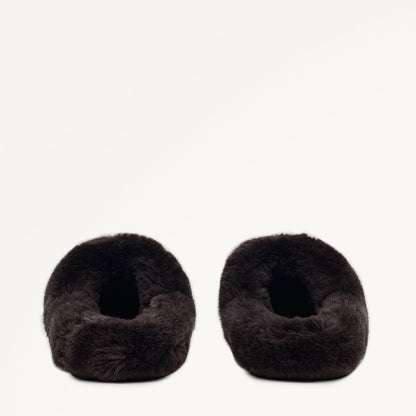 Radley London Chocolate Luxe Shearling Fluff Mule