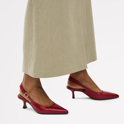 Radley London Fire Red Point Kitten Slingback