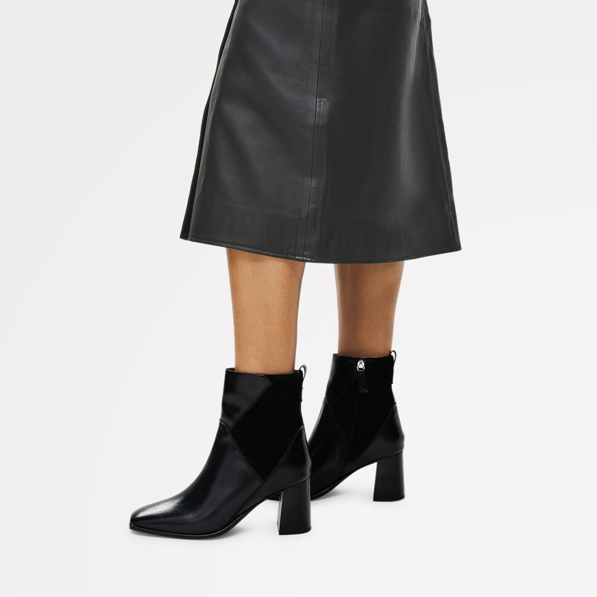 Radley London Black Panel Patchwork Heeled Boot