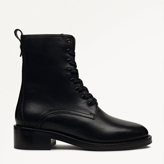 Radley London Black Clean Military Lace Up Boot