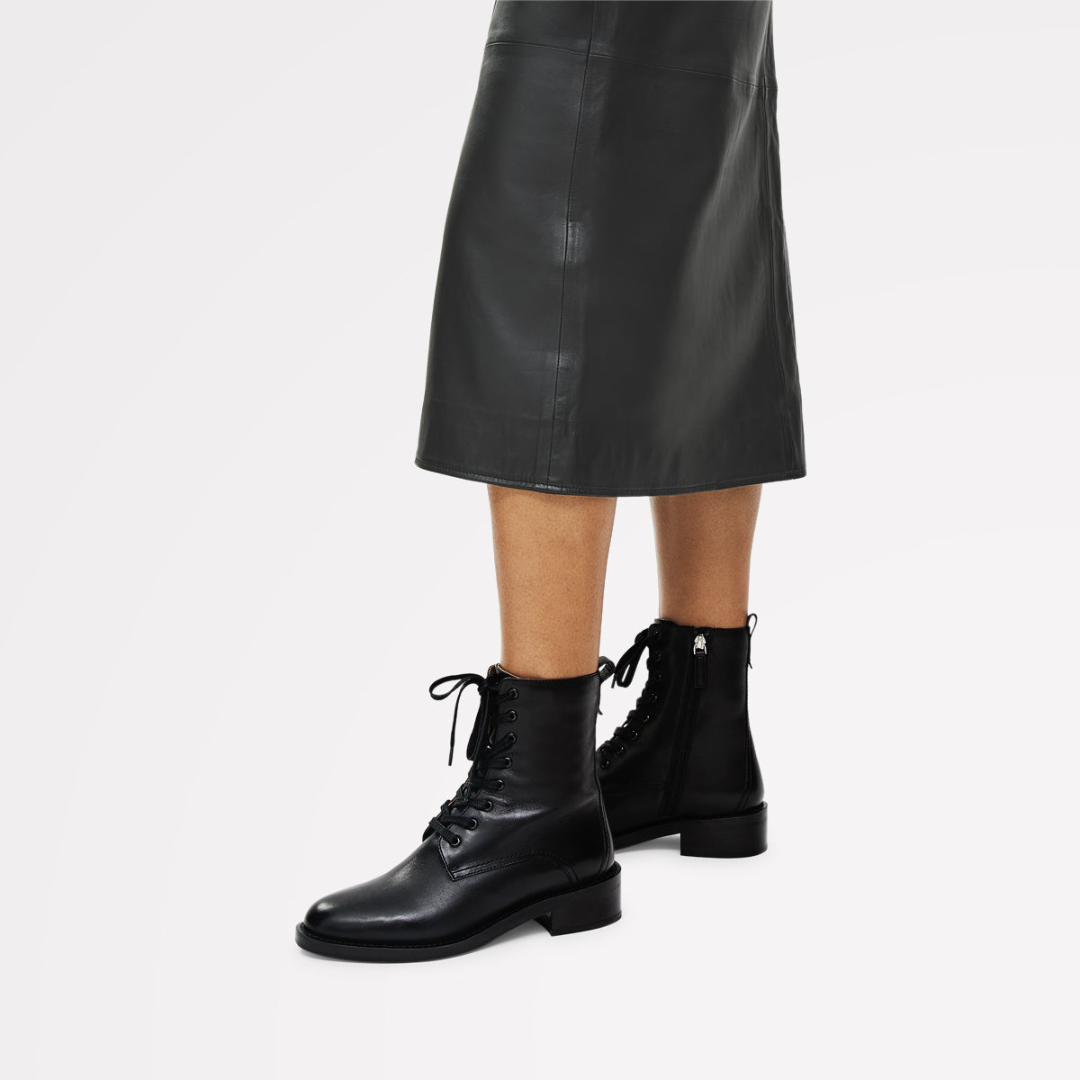 Radley London Black Clean Military Lace Up Boot
