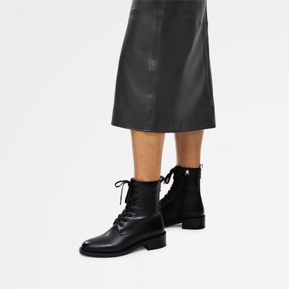 Radley London Black Clean Military Lace Up Boot