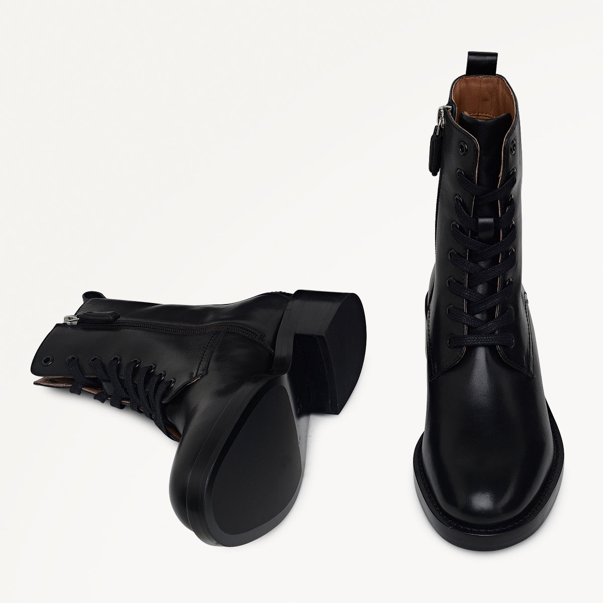 Radley London Black Clean Military Lace Up Boot