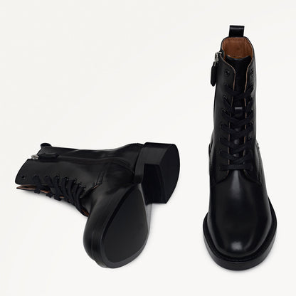 Radley London Black Clean Military Lace Up Boot