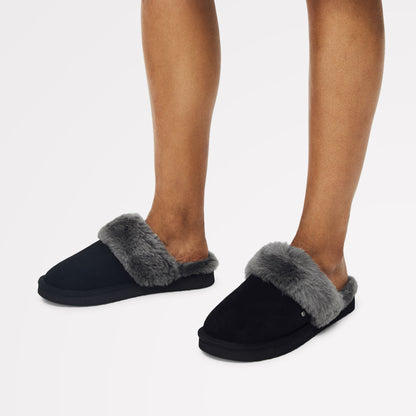 Radley London Black Classic Shearling Cuff Mule