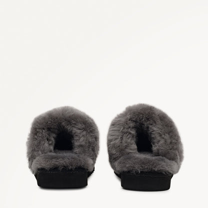 Radley London Black Classic Shearling Cuff Mule