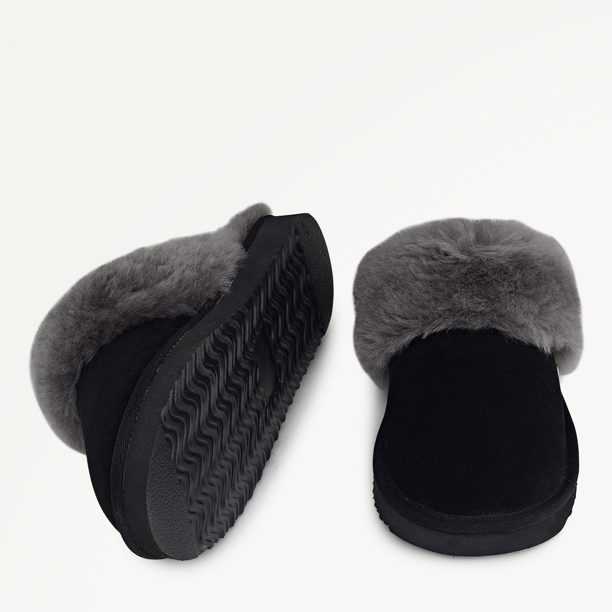 Radley London Black Classic Shearling Cuff Mule