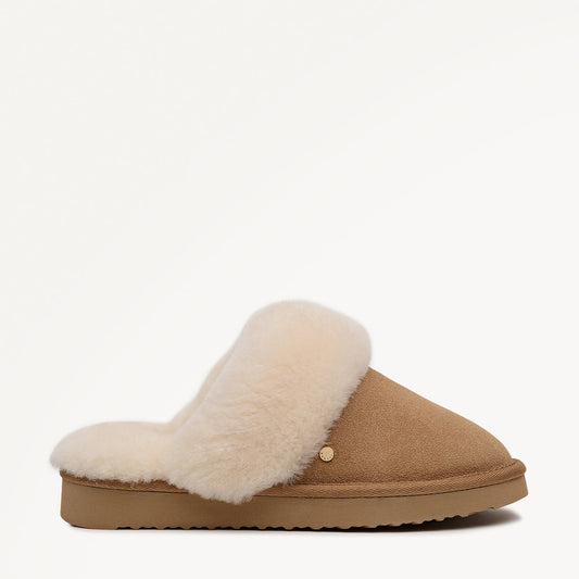 Radley London Tan Classic Shearling Cuff Mule
