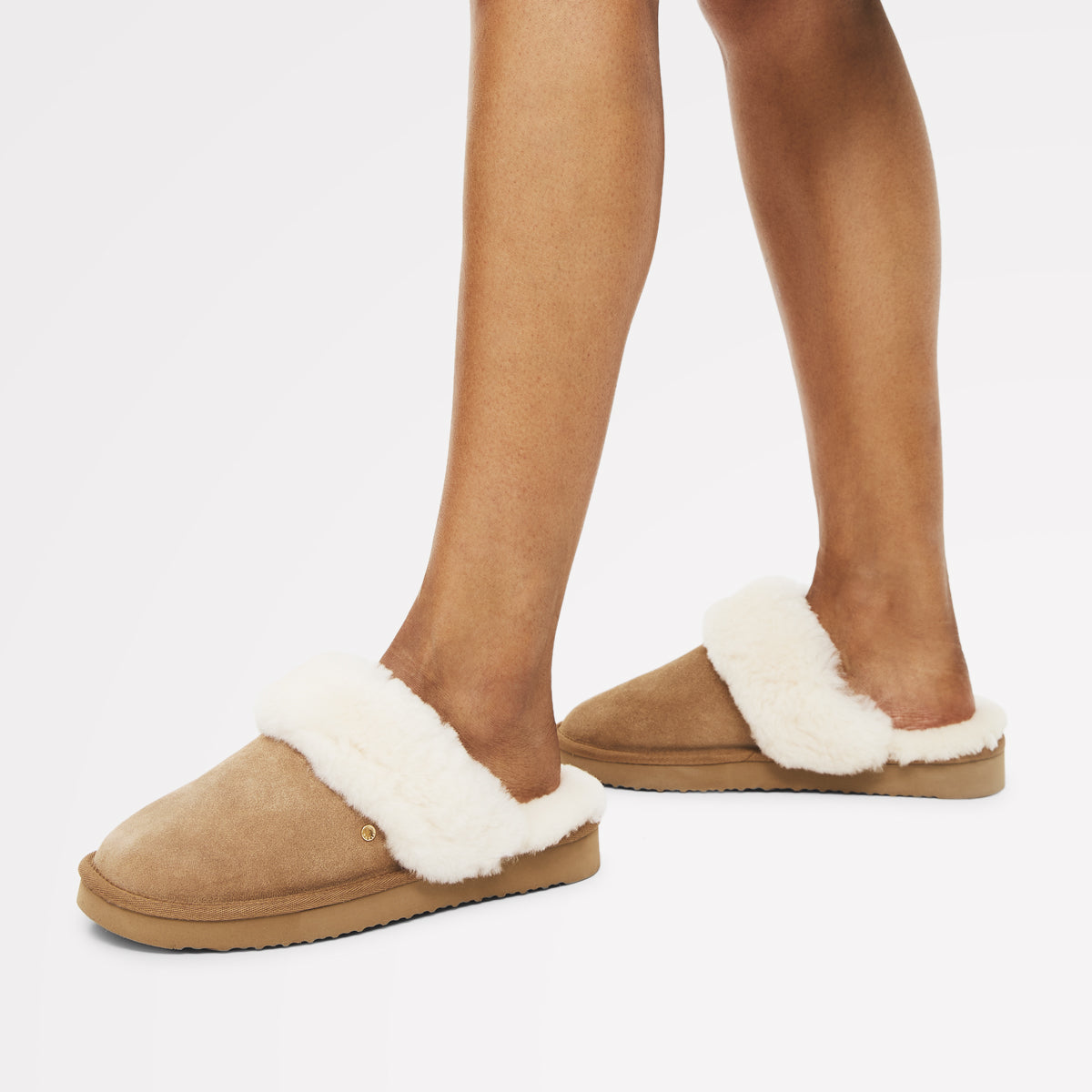 Radley London Tan Classic Shearling Cuff Mule