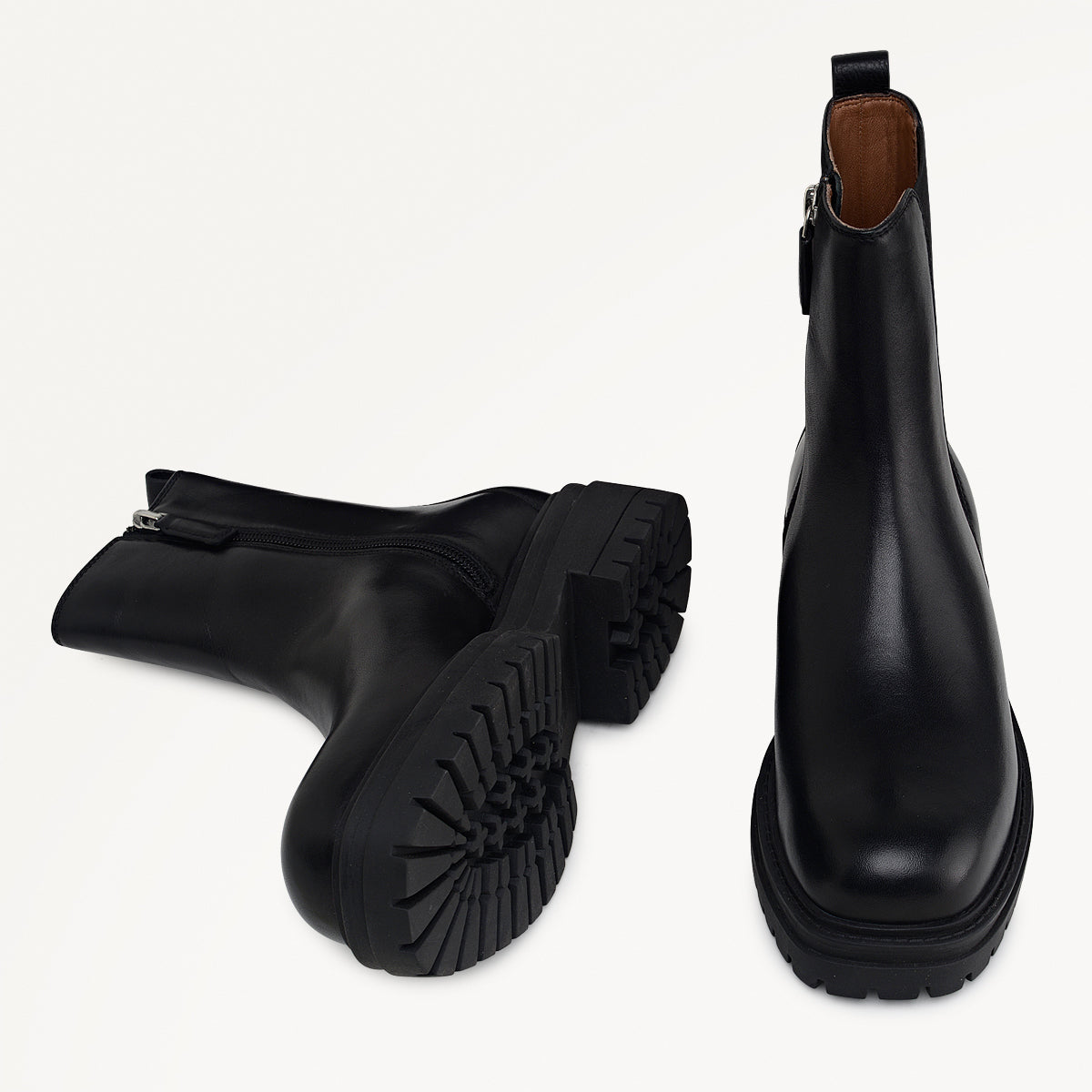 Radley London Black Chunky Square Toe Chelsea Boot